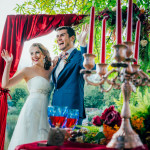 Съемка свадьбы в Москве, красивая невеста, декорации фотографии