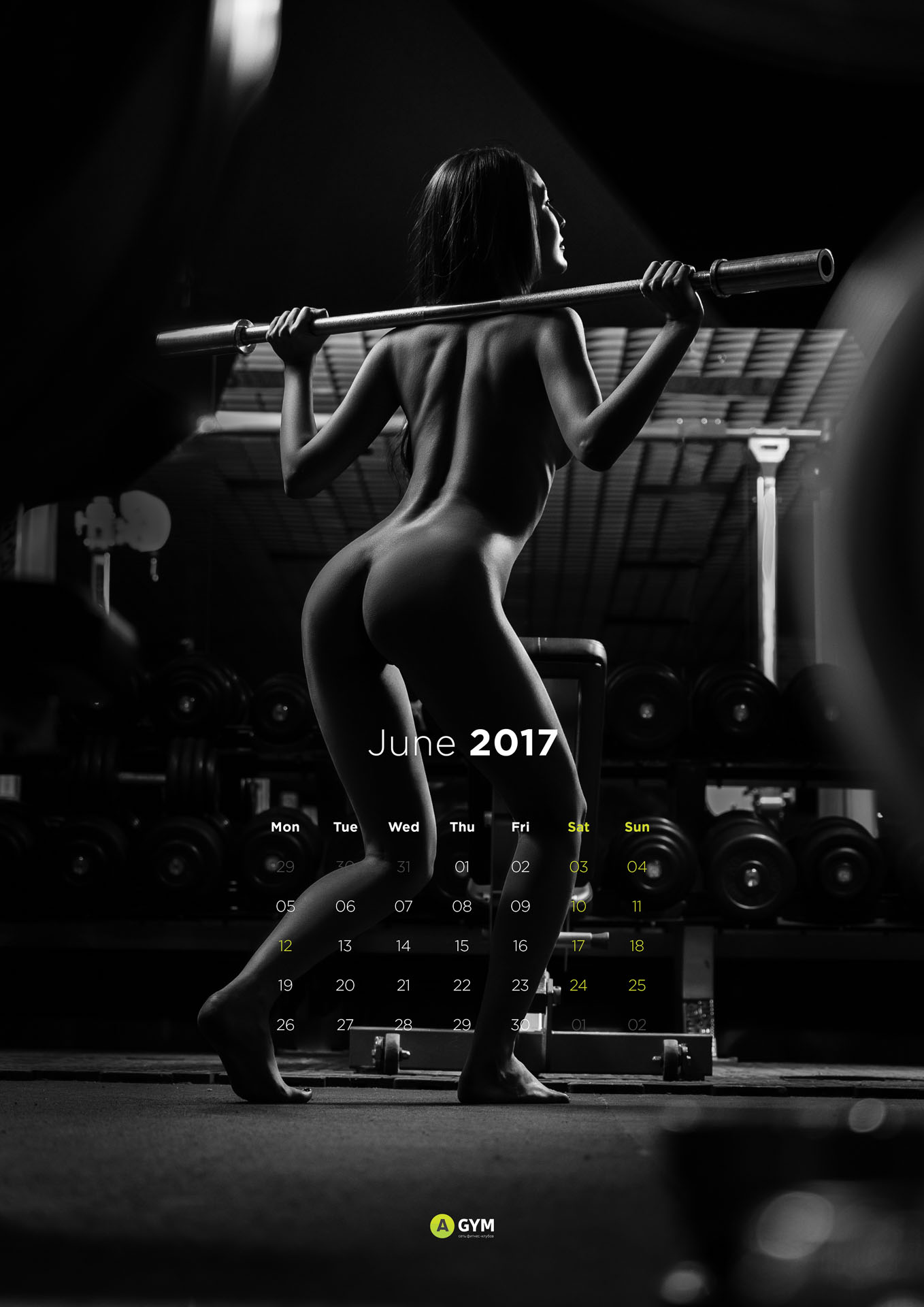 Календарь для Атлетик Жим Athletic Gym Тверь фотограф Роман Какоткин Ню девушки фитнес няшки